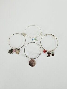 Dune Jewelry Starfish Alix & Ani Dolphin Christmas Teacher Set Charm Bracelets 4